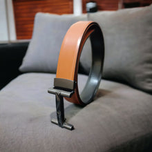 Load image into Gallery viewer, Jack Marc Men&#39;s Fashion Tan Leather Belt For Men - JACKMARC.COM
