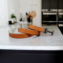 Load image into Gallery viewer, Jack Marc Men&#39;s Fashion Tan Leather Belt For Men - JACKMARC.COM
