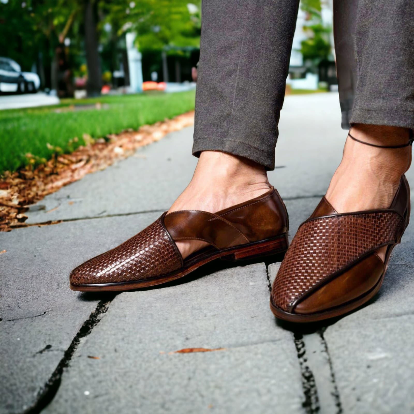 Jack Marc Men's Peshawari Jutties Mojari Sandals - JACKMARC.COM