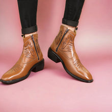 Load image into Gallery viewer, Jack Marc Men&#39;s Tan Color Formal And Casual Retro Boots - JACKMARC.COM
