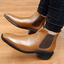 Load image into Gallery viewer, Jack Marc New European Style Tan High Ankle Chelsea Boot - JACKMARC.COM
