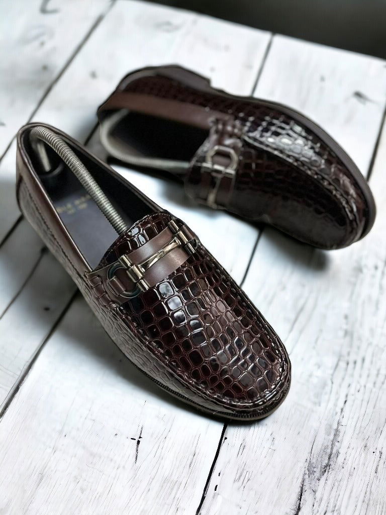 Jack Marc New Fashion Croco Loafers For Men Casual & Formal Wear - JACKMARC.COM
