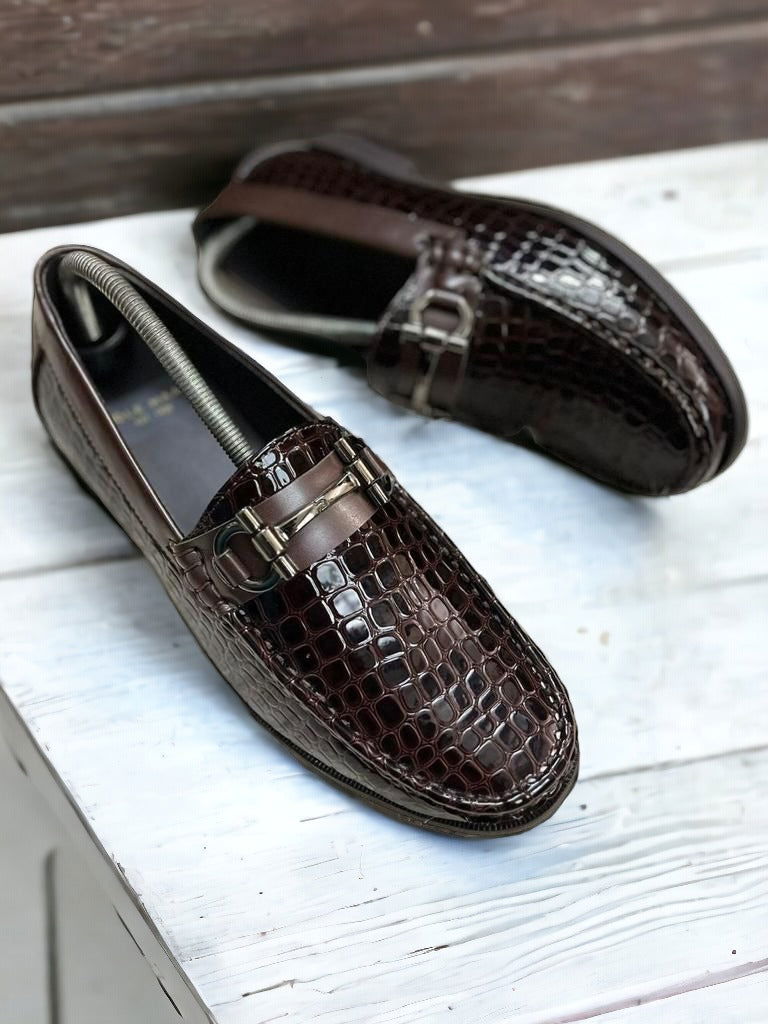 Jack Marc New Fashion Croco Loafers For Men Casual & Formal Wear - JACKMARC.COM