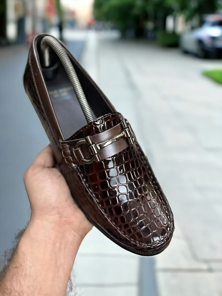 Jack Marc New Fashion Croco Loafers For Men Casual & Formal Wear - JACKMARC.COM