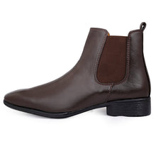 Load image into Gallery viewer, Jack Marc New Men&#39;s Vegan Leather Brown Chelsea Boots For All Seasons - JACKMARC.COM
