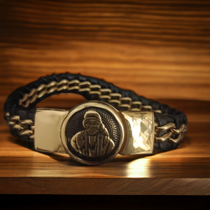 Jack Marc New Sai Baba Devotional Gold Bracelet For Men - JACKMARC.COM