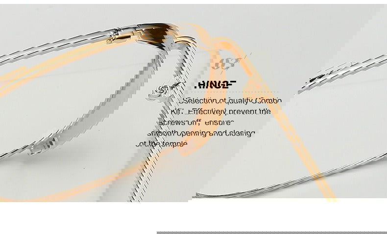 Jack Marc Optical Alloy Oversized Blue Block Eyeglasses - JACKMARC.COM