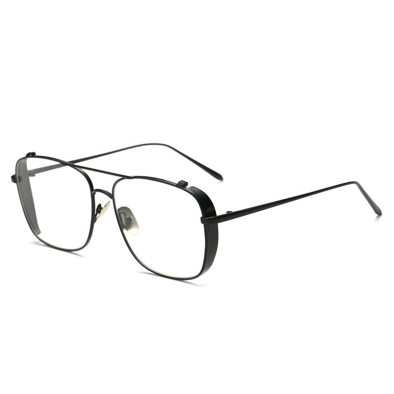 Jack Marc Optical Alloy Oversized Blue Block Eyeglasses - JACKMARC.COM