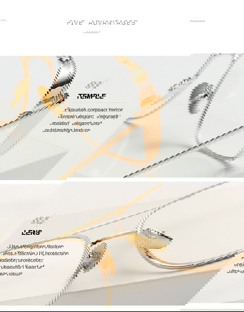 Jack Marc Optical Alloy Oversized Blue Block Eyeglasses - JACKMARC.COM