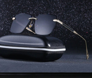 Jack Marc Oversize Square Rimless Fashion Sunglasses - JACKMARC.COM