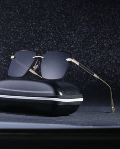 Jack Marc Oversize Square Rimless Fashion Sunglasses - JACKMARC.COM