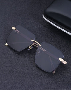 Jack Marc Oversize Square Rimless Fashion Sunglasses - JACKMARC.COM