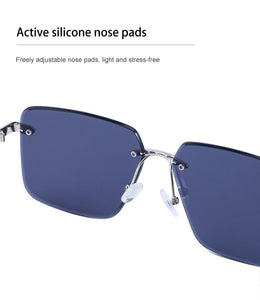 Jack Marc Oversize Square Rimless Fashion Sunglasses - JACKMARC.COM