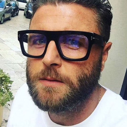 Jack Marc Retro Square Frame Anti-Blue Glasses - JACKMARC.COM