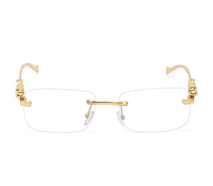 Jack Marc Rimless Rectangle Sunglasses Eyeglasses - JACKMARC.COM