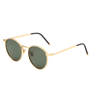 Jack Marc Round Gold Rimmed Sunglasses - JACKMARC.COM