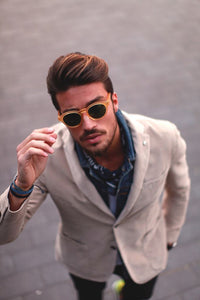 Jack Marc Round Sunglasses For Men - JACKMARC.COM