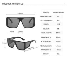 Load image into Gallery viewer, Jack Marc Shahid Kapoor Sahil Khan Inspired Oversized Sunglasses for Men &amp; Women - JACKMARC.COM
