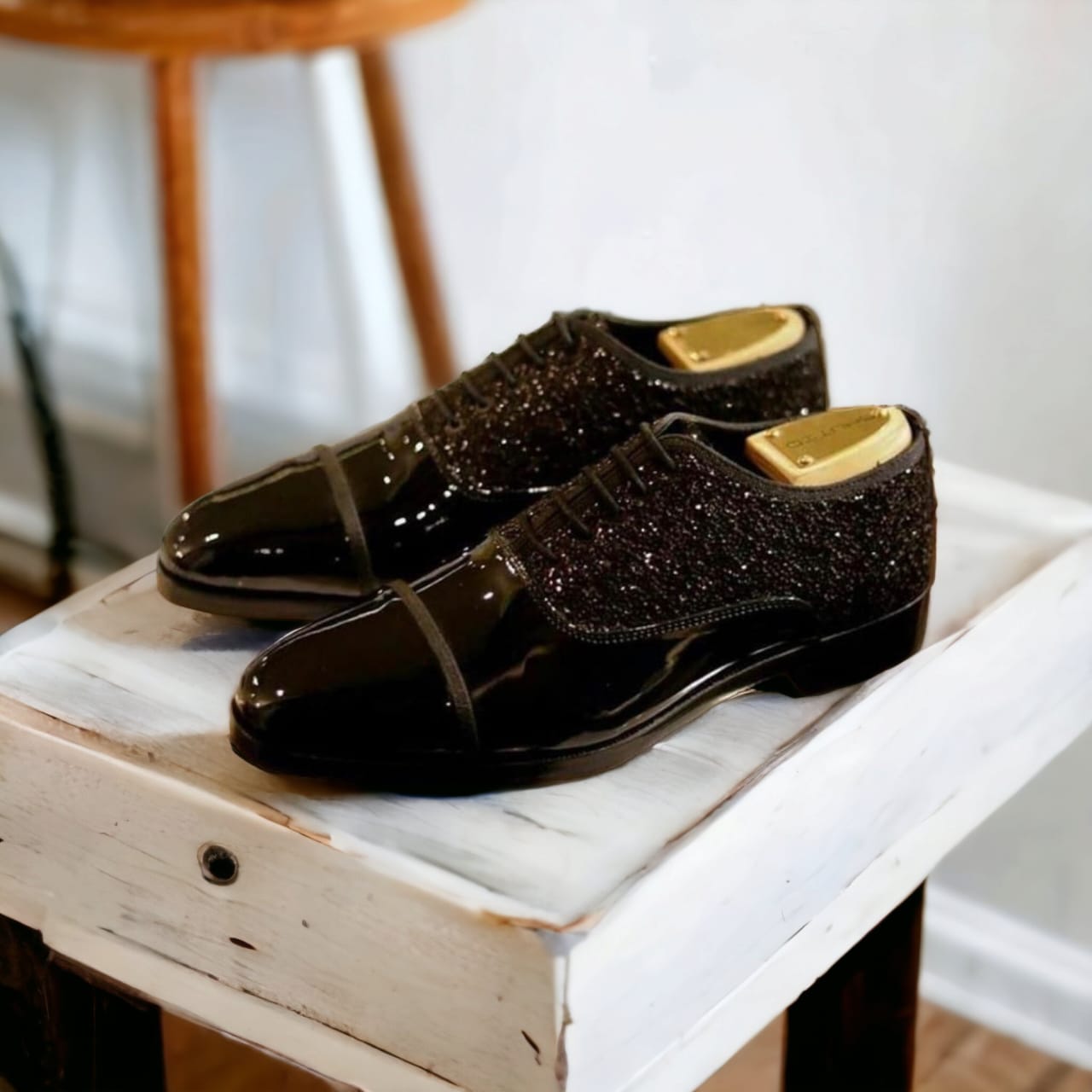 Jack Marc Shimmer Shiny Shoes For Casual & Formal Attire - JACKMARC.COM