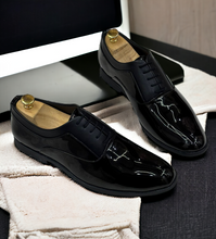 Load image into Gallery viewer, Jack Marc Shiny Oxford Lace-up Shoes Formal Style from Business to Black-Tie - JACKMARC.COM
