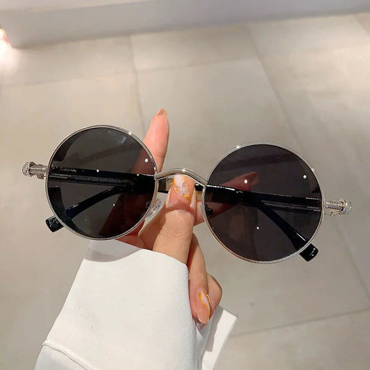 Jack Marc Steampunk Round Vintage Sunglasses - JACKMARC.COM