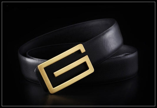 Jack Marc Stylish Auto Buckle Luxury Leather Belt For Men - JACKMARC.COM