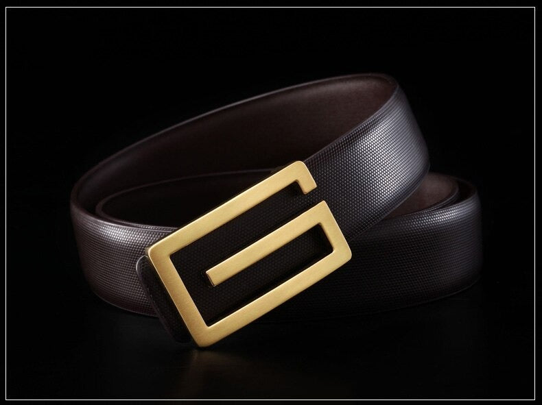Jack Marc Stylish Auto Buckle Luxury Leather Belt For Men - JACKMARC.COM
