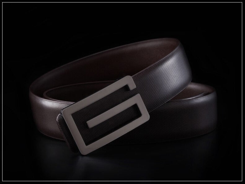 Jack Marc Stylish Auto Buckle Luxury Leather Belt For Men - JACKMARC.COM