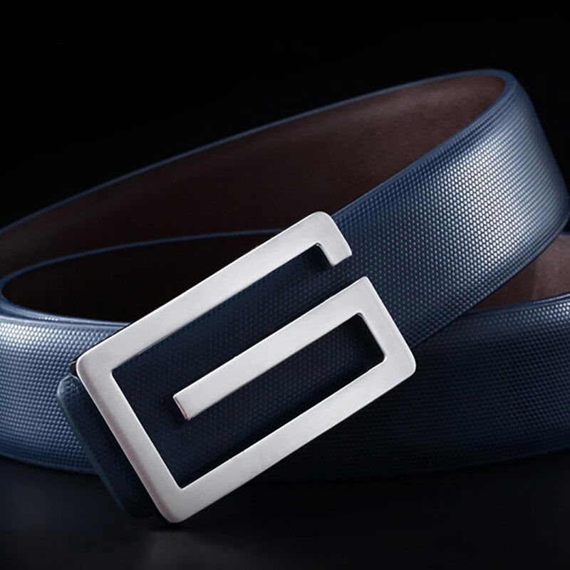Jack Marc Stylish Auto Buckle Luxury Leather Belt For Men - JACKMARC.COM