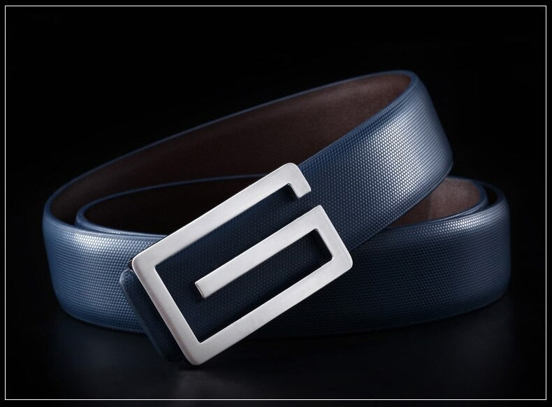 Jack Marc Stylish Auto Buckle Luxury Leather Belt For Men - JACKMARC.COM
