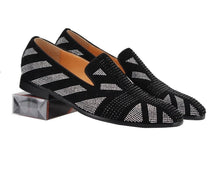 Load image into Gallery viewer, Jack Marc Stylish Rhinestone Suede Loafer - JACKMARC.COM
