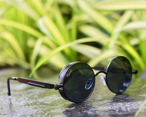 Jack Marc Stylish Steampunk Round Sunglasses For Men - JACKMARC.COM