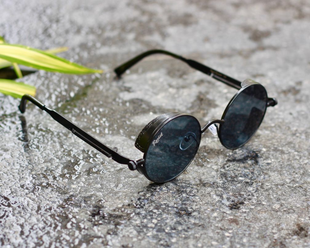 Jack Marc Stylish Steampunk Round Sunglasses For Men - JACKMARC.COM