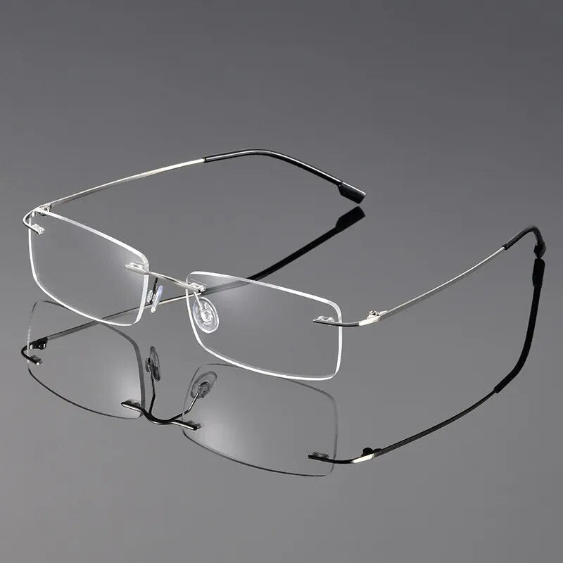 Jack Marc Ultra Light Pure Titanium Women Optical Frame Rimless Glasses - JACKMARC.COM