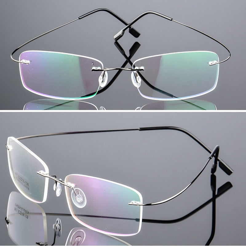 Jack Marc Ultra Light Pure Titanium Women Optical Frame Rimless Glasses - JACKMARC.COM