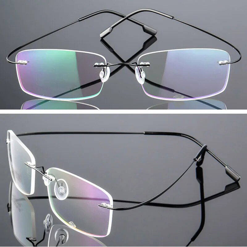 Jack Marc Ultra Light Pure Titanium Women Optical Frame Rimless Glasses - JACKMARC.COM