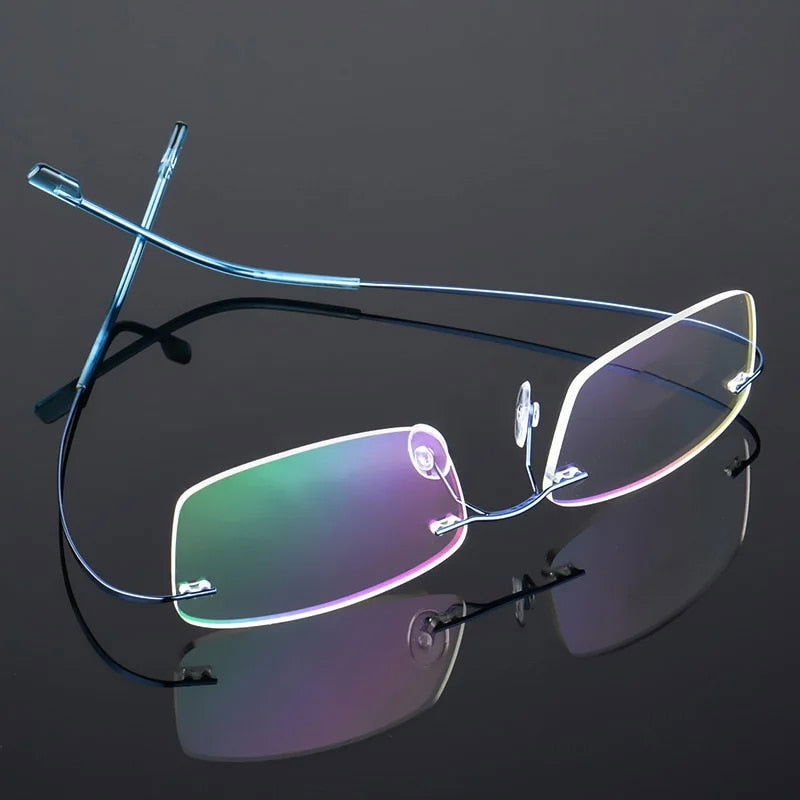 Jack Marc Ultra Light Pure Titanium Women Optical Frame Rimless Glasses - JACKMARC.COM