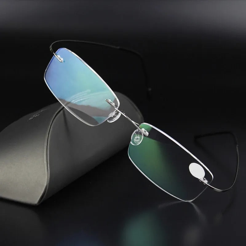 Jack Marc Ultra Light Pure Titanium Women Optical Frame Rimless Glasses - JACKMARC.COM