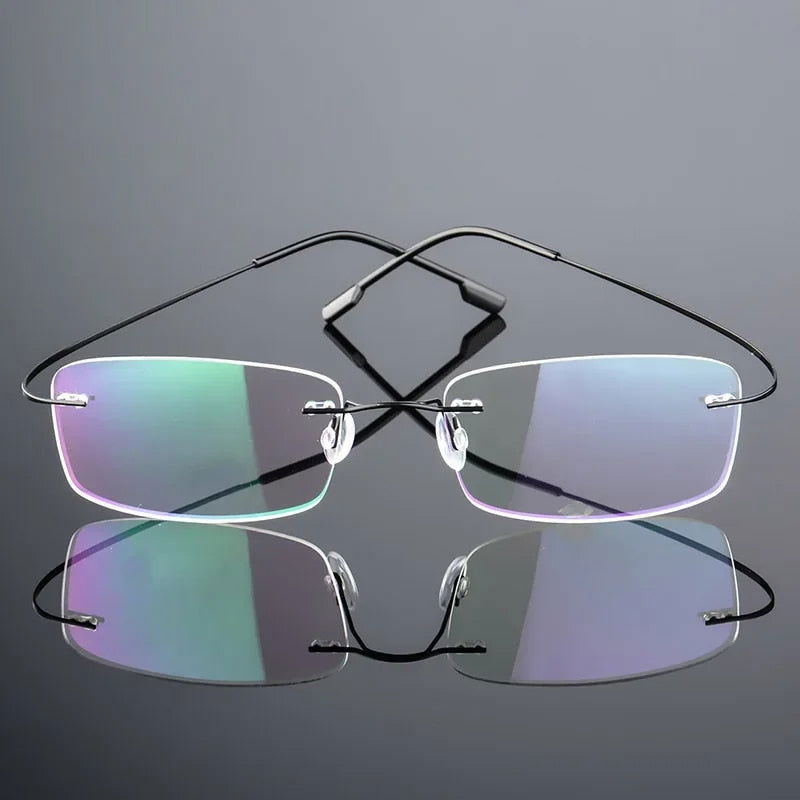 Jack Marc Ultra Light Pure Titanium Women Optical Frame Rimless Glasses - JACKMARC.COM