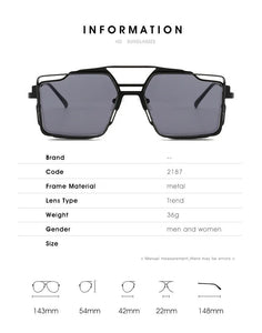 Jack Marc Unisex Fashion Square Sunglasses - JACKMARC.COM