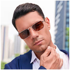 Jack Marc Vintage Fashion Punk Rectangle Sunglasses for Men - JACKMARC.COM