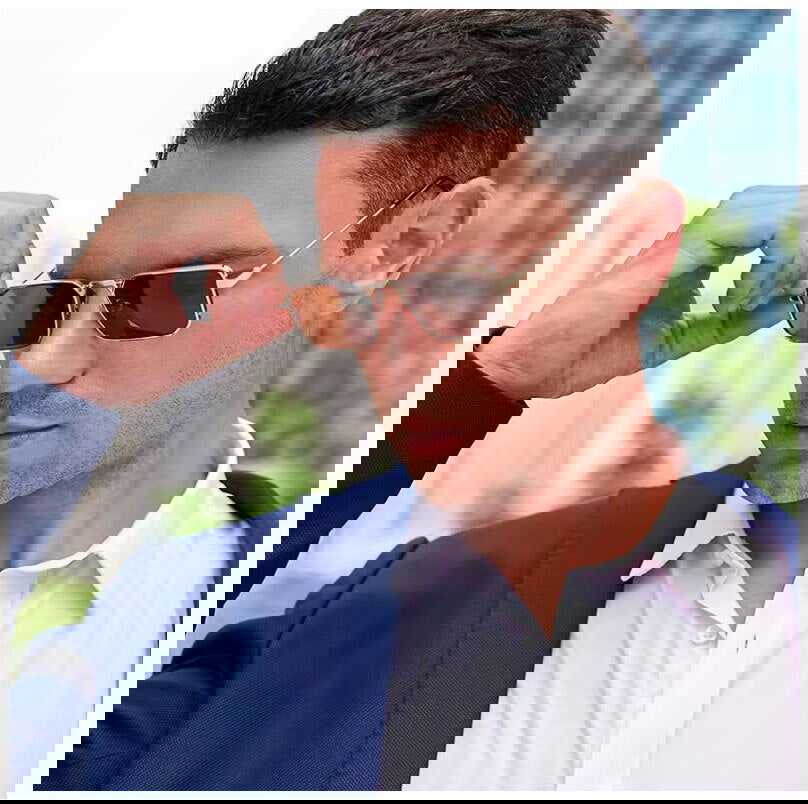  Vintage Fashion Punk Rectangle Sunglasses for Men 