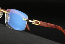 Load image into Gallery viewer, Jack Marc Vintage Wooden Rimless Antiblue Glasses - JACKMARC.COM
