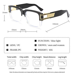 Jack marc blue light blocking glasses for men retro style clear lens - JACKMARC.COM