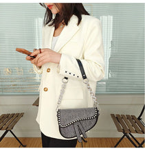 Load image into Gallery viewer, Jack marc diamond saddle Shoulder bag - JACKMARC.COM
