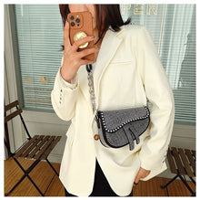 Load image into Gallery viewer, Jack marc diamond saddle Shoulder bag - JACKMARC.COM
