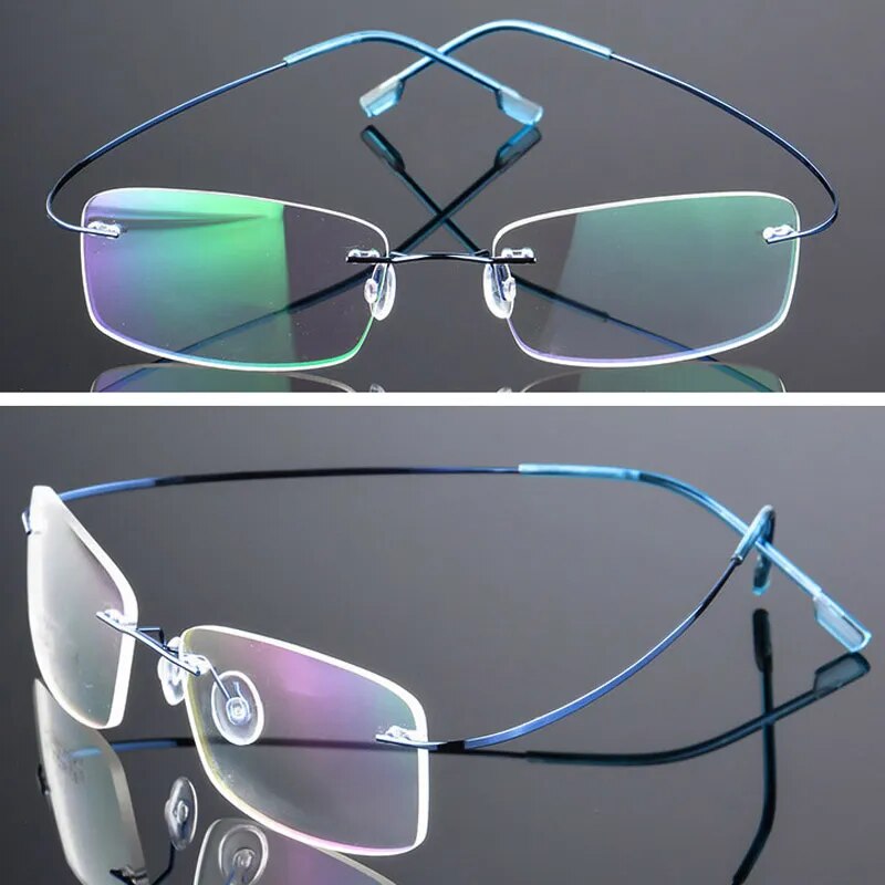 Jack Marc Ultra Light Pure Titanium Women Optical Frame Rimless Glasses