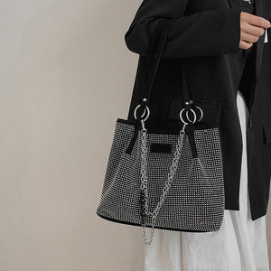 Luxury Design Totes Large Capacity Rhinestones Shoulder Handbag-Jack Marc - JACKMARC.COM