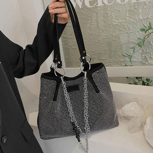 Luxury Design Totes Large Capacity Rhinestones Shoulder Handbag-Jack Marc - JACKMARC.COM