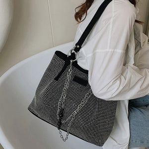 Luxury Design Totes Large Capacity Rhinestones Shoulder Handbag-Jack Marc - JACKMARC.COM